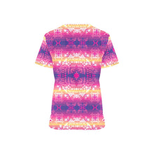 Load image into Gallery viewer, Soleil Overlay All Over Print Scrub Top Scrub Top e-joyer 
