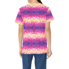 Load image into Gallery viewer, Soleil Overlay All Over Print Scrub Top Scrub Top e-joyer 
