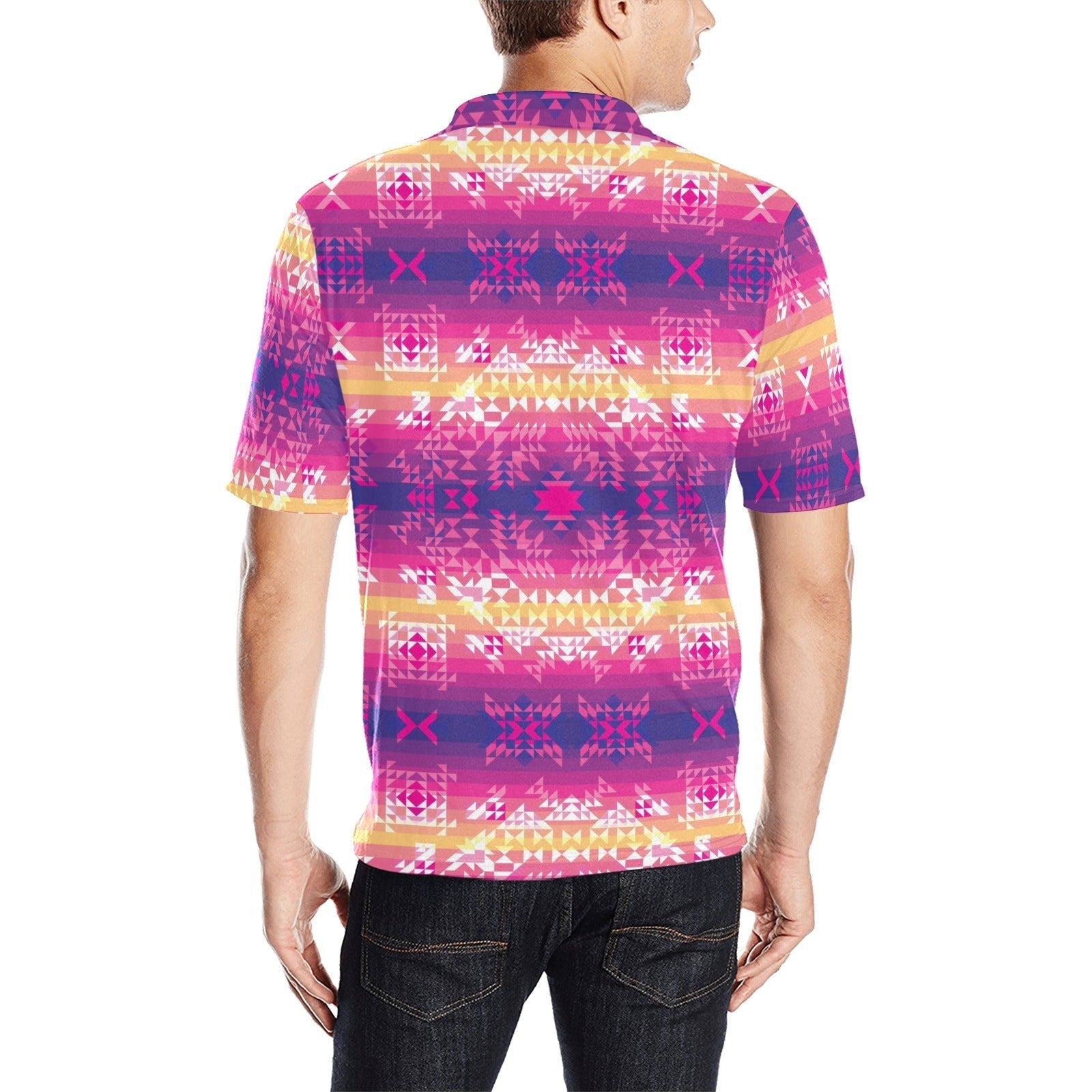 Soleil Overlay Men's All Over Print Polo Shirt (Model T55) Men's Polo Shirt (Model T55) e-joyer 