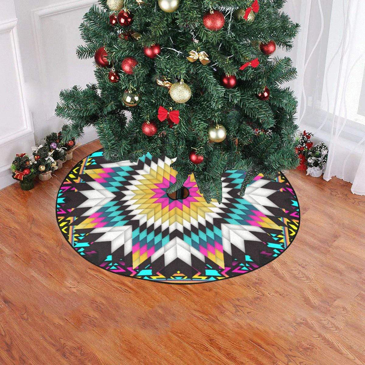 Southern Traditional Christmas Tree Skirt 47" x 47" Christmas Tree Skirt e-joyer 