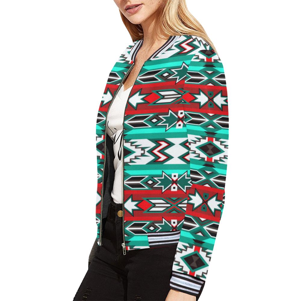 Southwest Journey All Over Print Bomber Jacket for Women (Model H21) All Over Print Bomber Jacket for Women (H21) e-joyer 