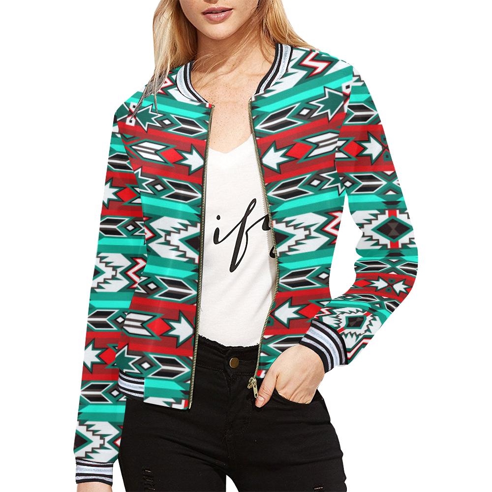 Southwest Journey All Over Print Bomber Jacket for Women (Model H21) All Over Print Bomber Jacket for Women (H21) e-joyer 