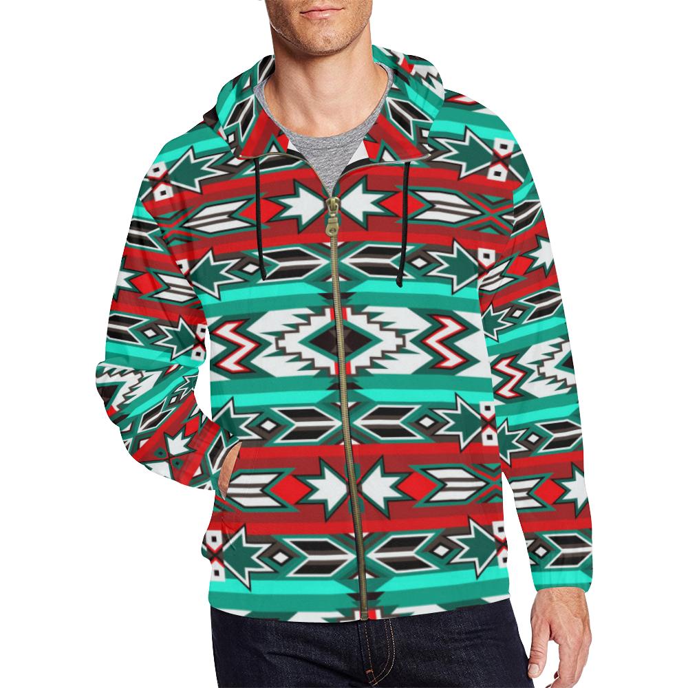 Southwest Journey All Over Print Full Zip Hoodie for Men (Model H14) All Over Print Full Zip Hoodie for Men (H14) e-joyer 