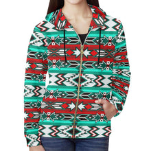 Load image into Gallery viewer, Southwest Journey All Over Print Full Zip Hoodie for Women (Model H14) All Over Print Full Zip Hoodie for Women (H14) e-joyer 
