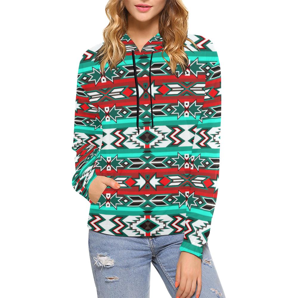 Southwest Journey All Over Print Hoodie for Women (USA Size) (Model H13) All Over Print Hoodie for Women (H13) e-joyer 