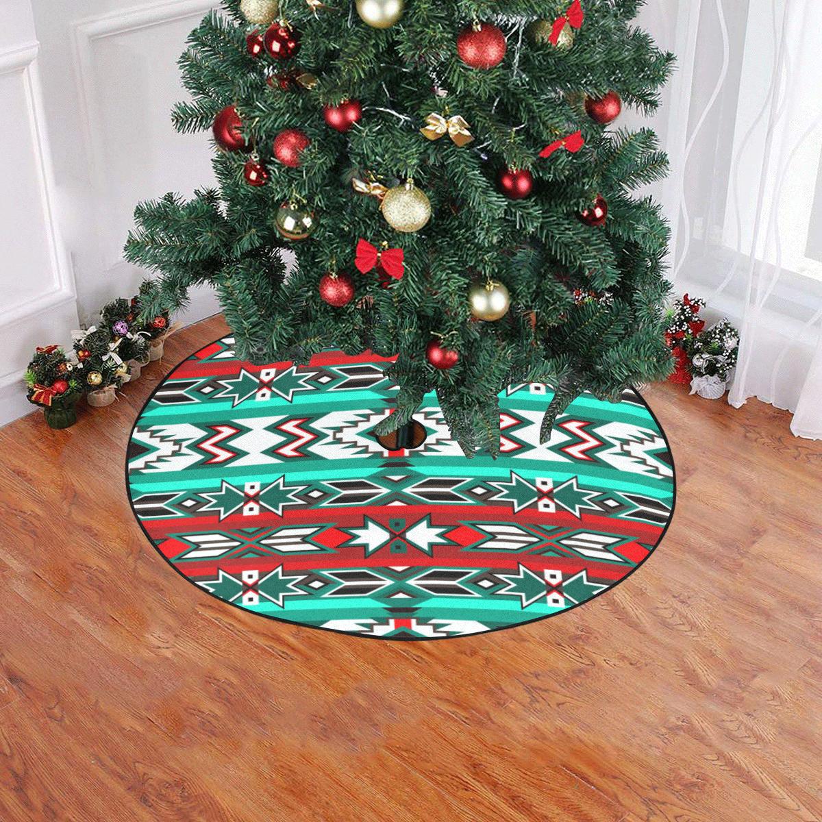 Southwest Journey Christmas Tree Skirt 47" x 47" Christmas Tree Skirt e-joyer 