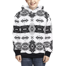 Load image into Gallery viewer, Sovereign Nation Black and White Kids&#39; All Over Print Hoodie (Model H38) Kids&#39; AOP Hoodie (H38) e-joyer 
