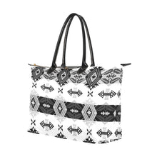 Load image into Gallery viewer, Sovereign Nation Black and White Single-Shoulder Lady Handbag (Model 1714) bag e-joyer 
