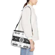 Load image into Gallery viewer, Sovereign Nation Black and White Small Shoulder Bag (Model 1710) Small Shoulder Bag (1710) e-joyer 
