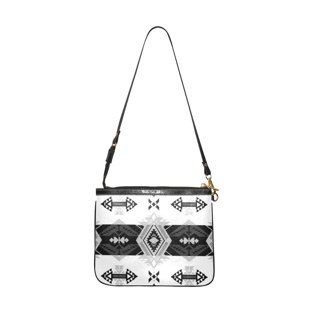 Sovereign Nation Black and White Small Shoulder Bag (Model 1710) Small Shoulder Bag (1710) e-joyer 