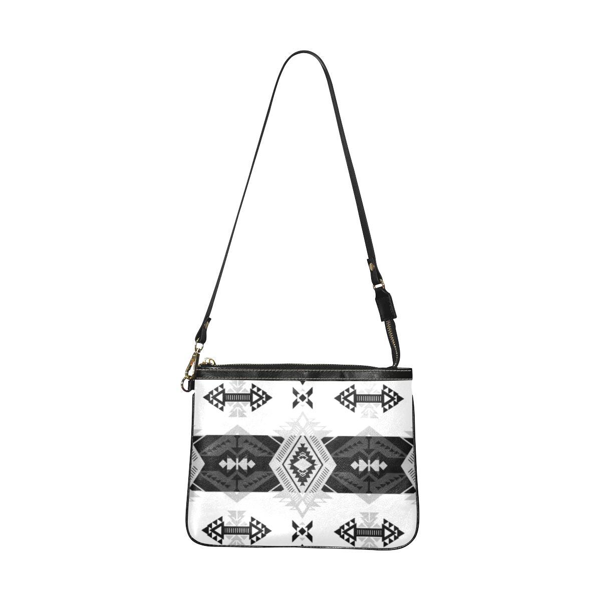 Sovereign Nation Black and White Small Shoulder Bag (Model 1710) Small Shoulder Bag (1710) e-joyer 