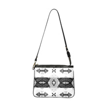 Load image into Gallery viewer, Sovereign Nation Black and White Small Shoulder Bag (Model 1710) Small Shoulder Bag (1710) e-joyer 
