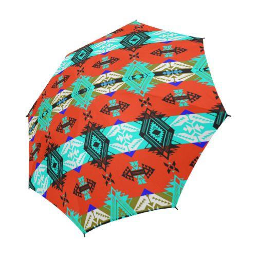 Sovereign Nation Blue Semi-Automatic Foldable Umbrella Semi-Automatic Foldable Umbrella e-joyer 