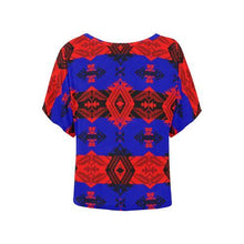 Load image into Gallery viewer, Sovereign Nation Dance Women&#39;s Batwing-Sleeved Blouse T shirt (Model T44) Women&#39;s Batwing-Sleeved Blouse T shirt (T44) e-joyer 
