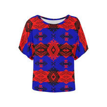 Load image into Gallery viewer, Sovereign Nation Dance Women&#39;s Batwing-Sleeved Blouse T shirt (Model T44) Women&#39;s Batwing-Sleeved Blouse T shirt (T44) e-joyer 
