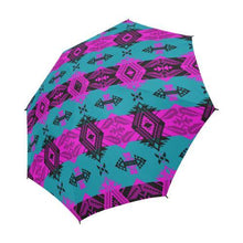 Load image into Gallery viewer, Sovereign Nation Deep Lake and Sunset Semi-Automatic Foldable Umbrella Semi-Automatic Foldable Umbrella e-joyer 
