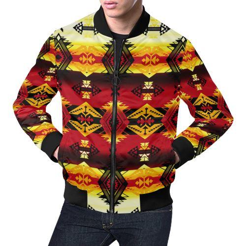 Sovereign Nation Fire All Over Print Bomber Jacket for Men/Large Size (Model H19) All Over Print Bomber Jacket for Men/Large (H19) e-joyer 