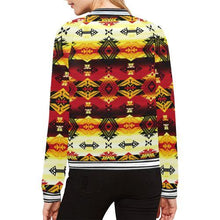 Load image into Gallery viewer, Sovereign Nation Fire All Over Print Bomber Jacket for Women (Model H21) All Over Print Bomber Jacket for Women (H21) e-joyer 
