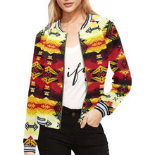 Load image into Gallery viewer, Sovereign Nation Fire All Over Print Bomber Jacket for Women (Model H21) All Over Print Bomber Jacket for Women (H21) e-joyer 
