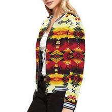 Load image into Gallery viewer, Sovereign Nation Fire All Over Print Bomber Jacket for Women (Model H21) All Over Print Bomber Jacket for Women (H21) e-joyer 
