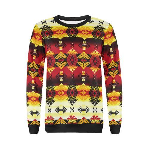 Sovereign Nation Fire All Over Print Crewneck Sweatshirt for Women (Model H18) Crewneck Sweatshirt for Women (H18) e-joyer 