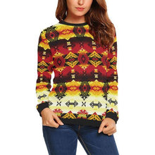 Load image into Gallery viewer, Sovereign Nation Fire All Over Print Crewneck Sweatshirt for Women (Model H18) Crewneck Sweatshirt for Women (H18) e-joyer 
