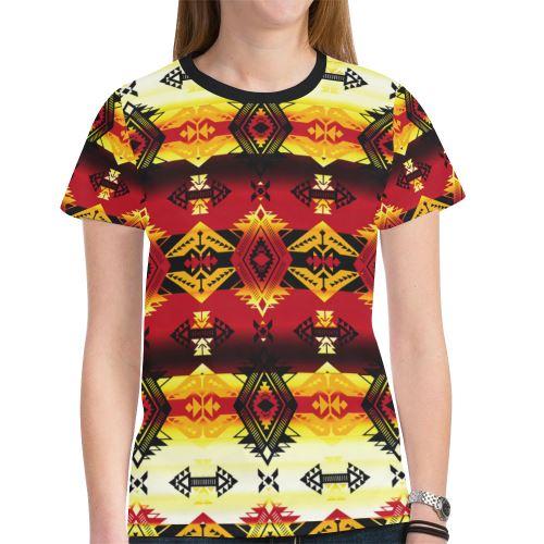 Sovereign Nation Fire New All Over Print T-shirt for Women (Model T45) New All Over Print T-shirt for Women (T45) e-joyer 