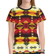 Load image into Gallery viewer, Sovereign Nation Fire New All Over Print T-shirt for Women (Model T45) New All Over Print T-shirt for Women (T45) e-joyer 
