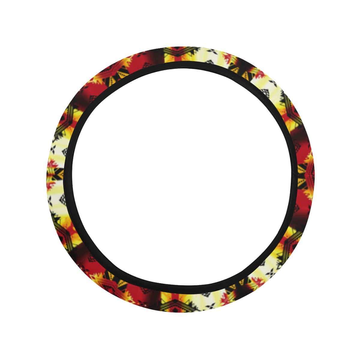 Sovereign Nation Fire Steering Wheel Cover with Elastic Edge Steering Wheel Cover with Elastic Edge e-joyer 