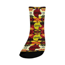 Load image into Gallery viewer, Sovereign Nation Fire with Wolf Crew Socks Crew Socks e-joyer 
