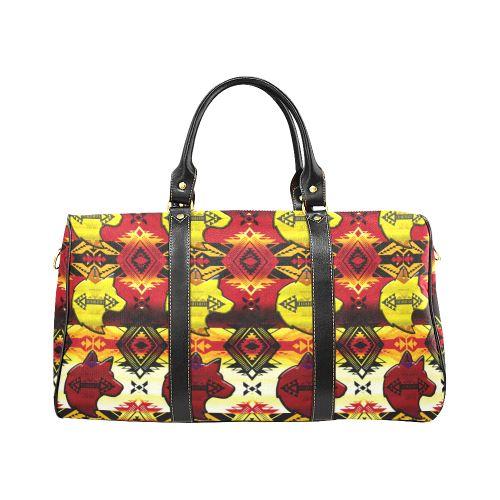 Sovereign Nation Fire with Wolf Large Travel Bag by 49 Dzine