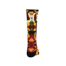 Load image into Gallery viewer, Sovereign Nation Fire with Wolf Trouser Socks Socks e-joyer 
