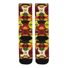 Load image into Gallery viewer, Sovereign Nation Fire with Wolf Trouser Socks Socks e-joyer 
