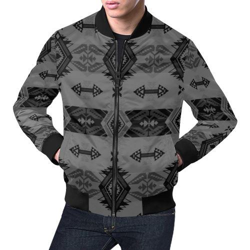Sovereign Nation Gray All Over Print Bomber Jacket for Men/Large Size (Model H19) All Over Print Bomber Jacket for Men/Large (H19) e-joyer 