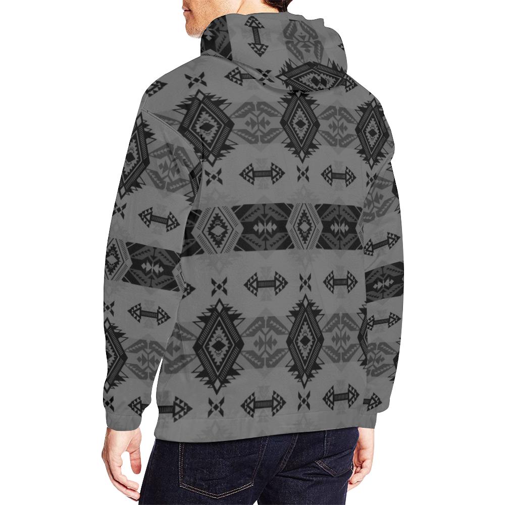 Sovereign Nation Gray All Over Print Hoodie for Men (USA Size) (Model H13) All Over Print Hoodie for Men (H13) e-joyer 