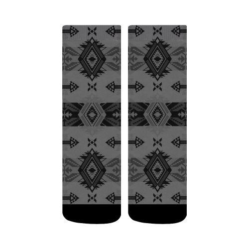 Sovereign Nation Gray Crew Socks by 49 Dzine