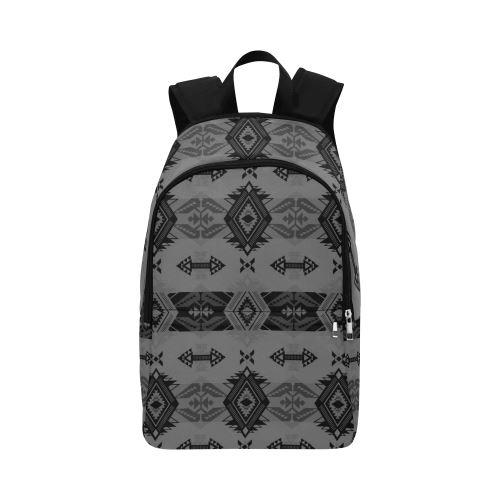 Sovereign Nation Gray Fabric Backpack for Adult (Model 1659) Casual Backpack for Adult (1659) e-joyer 