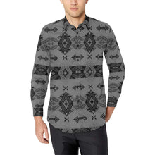 Load image into Gallery viewer, Sovereign Nation Gray Men&#39;s All Over Print Casual Dress Shirt (Model T61) Men&#39;s Dress Shirt (T61) e-joyer 
