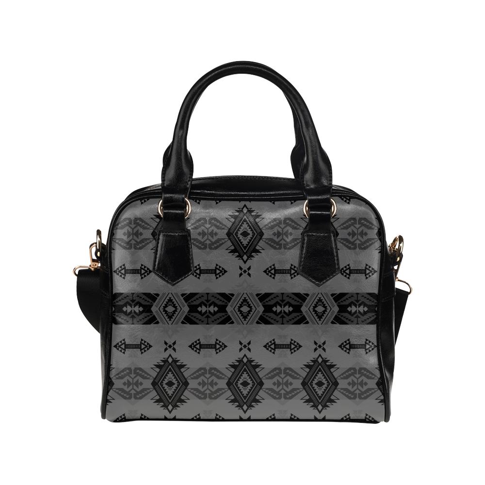 Sovereign Nation Gray Shoulder Handbag by 49 Dzine