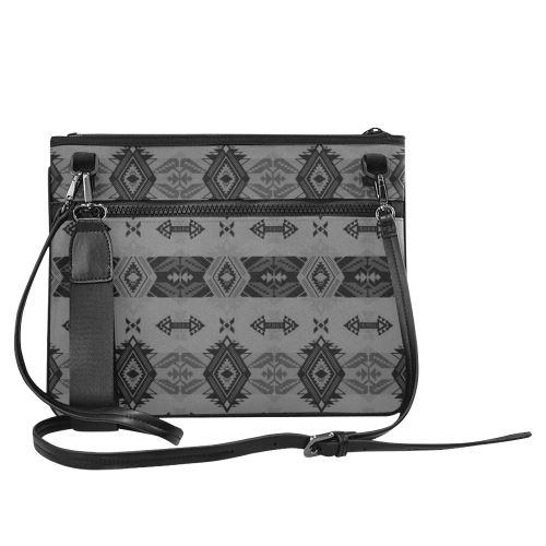 Sovereign Nation Gray Slim Clutch Bag (Model 1668) Slim Clutch Bags (1668) e-joyer 