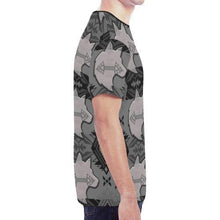 Load image into Gallery viewer, Sovereign Nation Gray with Wolf New All Over Print T-shirt for Men (Model T45) New All Over Print T-shirt for Men (T45) e-joyer 
