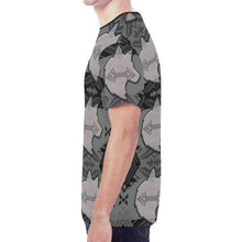 Load image into Gallery viewer, Sovereign Nation Gray with Wolf New All Over Print T-shirt for Men (Model T45) New All Over Print T-shirt for Men (T45) e-joyer 
