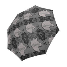 Load image into Gallery viewer, Sovereign Nation Gray with Wolf Semi-Automatic Foldable Umbrella Semi-Automatic Foldable Umbrella e-joyer 
