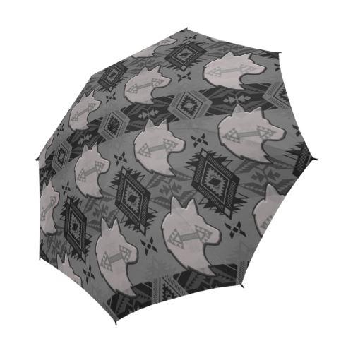 Sovereign Nation Gray with Wolf Semi-Automatic Foldable Umbrella Semi-Automatic Foldable Umbrella e-joyer 