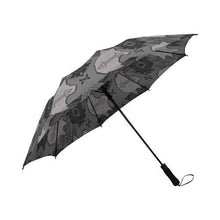 Load image into Gallery viewer, Sovereign Nation Gray with Wolf Semi-Automatic Foldable Umbrella Semi-Automatic Foldable Umbrella e-joyer 
