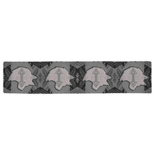 Load image into Gallery viewer, Sovereign Nation Gray with Wolf Table Runner 16x72 inch Table Runner 16x72 inch e-joyer 
