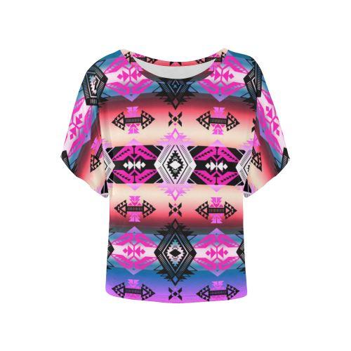Sovereign Nation Skies Batwing Blouse – Women's Top by 49 Dzine