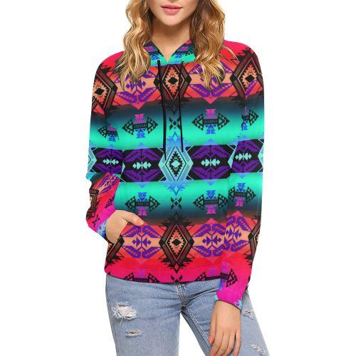 Sovereign Nation Sunrise All Over Print Hoodie for Women (USA Size) (Model H13) All Over Print Hoodie for Women (H13) e-joyer 