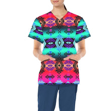 Load image into Gallery viewer, Sovereign Nation Sunrise All Over Print Scrub Top Scrub Top e-joyer 
