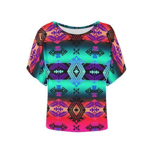 Sovereign Nation Sunrise Batwing Blouse – Women's Top by 49 Dzine